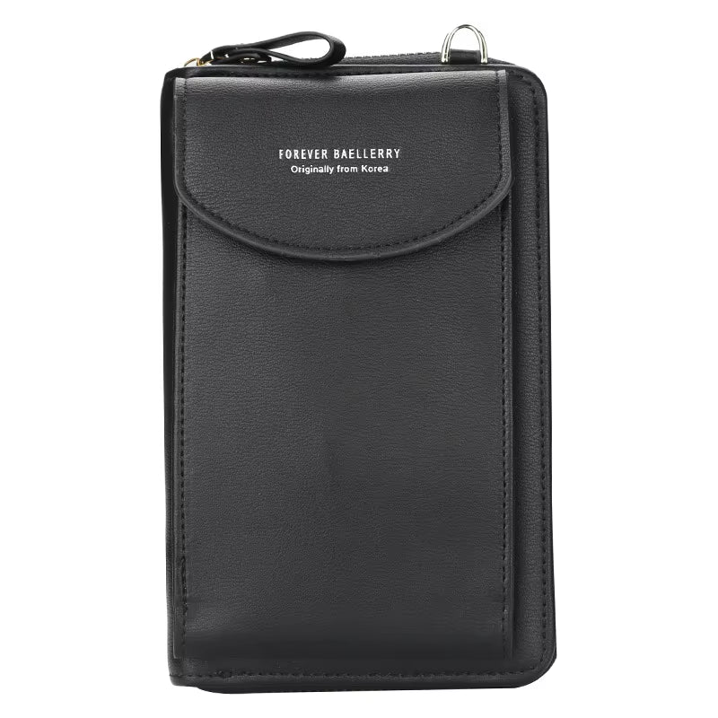 Elegance On-the-Go – Luxe PU Leather Crossbody Shoulder Bag with Phone & Card Organizer