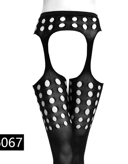 Load image into Gallery viewer, Women Sexy Lingerie Stockings Garter Belt Stripe Elastic Stockings Black Fishnet Stocking Thigh Sheer Tights Pantyhose Dropship
