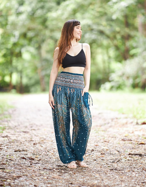 Load image into Gallery viewer, Women'S Smocked Waist Boho Flowy Yoga Harem Pants Hippie Clothes
