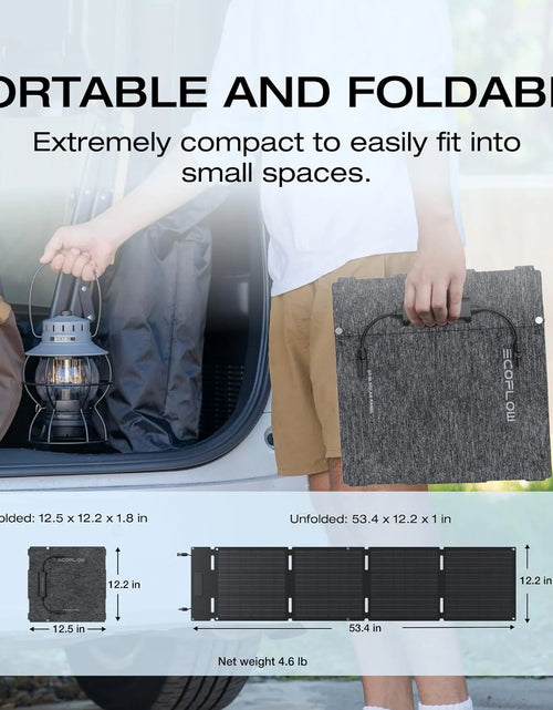 Load image into Gallery viewer, 60W Portable Solar Panel for Power Station, Foldable Solar Charger with Adjustable Kickstand, Waterproof IP67 for Outdoor Camping,Rv,Off Grid System
