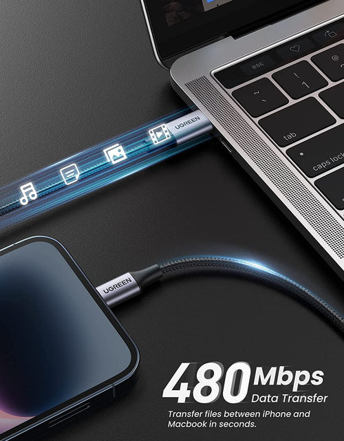Load image into Gallery viewer, USB C to Lightning Cable 6FT - Mfi Certification Lightning Cable Compatible with Iphone 14/14 Pro/14 Pro Max, Iphone 13/12/11/X/XR/XS/8 Series, Ipad 9, Airpods Pro, and More
