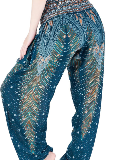 Load image into Gallery viewer, Women'S Smocked Waist Boho Flowy Yoga Harem Pants Hippie Clothes
