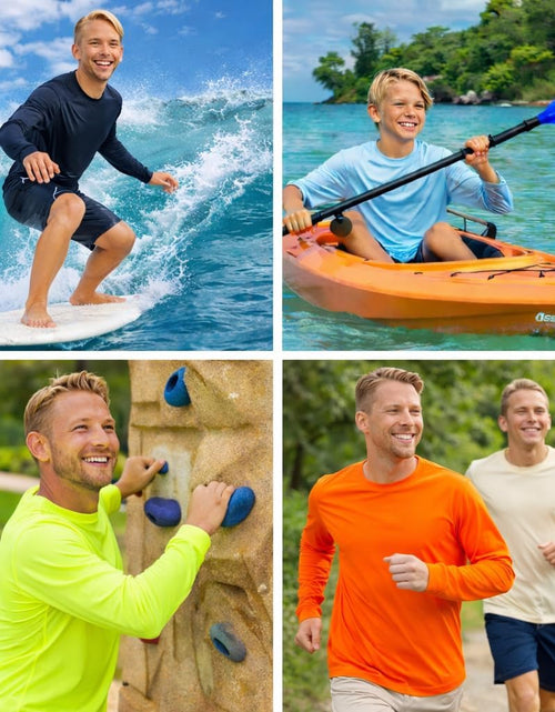 Load image into Gallery viewer, Swim Shirts for Men UPF50+ Sun Protection Shirts Mens Long Sleeve Mens Rash Guard
