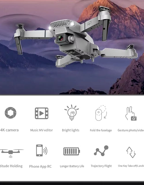 Load image into Gallery viewer, KDBFA 2024 New E88 Pro WIFI FPV Drone Wide Angle HD 4K 1080P Camera Height Hold RC Foldable Quadcopter Dron Helicopter Toys Gift
