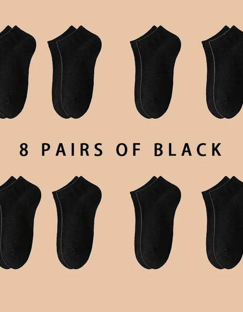 Load image into Gallery viewer, 8 Pairs Women/Men Boat Socks Invisible Low Cut Silicone Non-Slip Summer No-Show Ankle Socks Solid Color Casual Breathable
