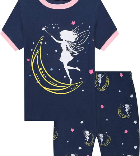 Little Girls Cotton Short Pajamas Summer Kids Clothes Toddler Toddler Pjs Sets